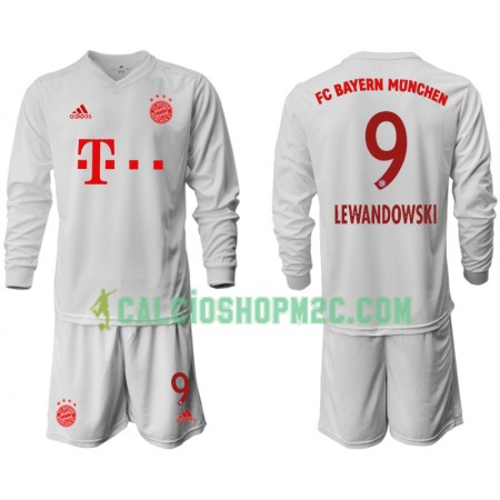 Bayern Monaco Robert Lewandowski 9 Bambino Maglia Trasferta 2020/2021 Manica Lunga (+ Pantaloncini)